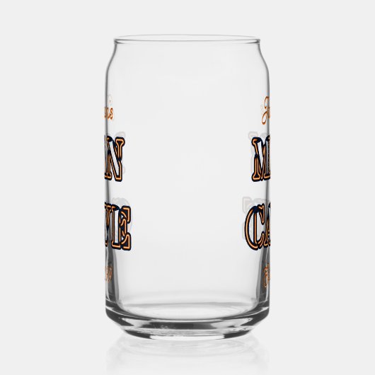 Mannen grot tekst effect Bierblikje drinkware Blikvorm Glas (Rechts)