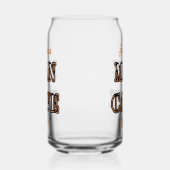 Mannen grot tekst effect Bierblikje drinkware Blikvorm Glas (Links)