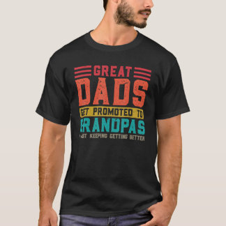 Mannen Grote Dads worden gepromoot naar Grandpa 1 T-shirt