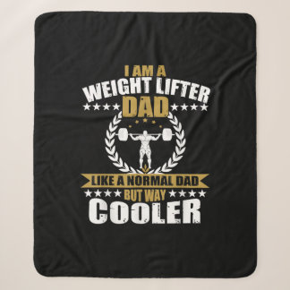 Mannen Grote Gewichtheffer Papa Gift Papa Gym T-Sh Sherpa Deken