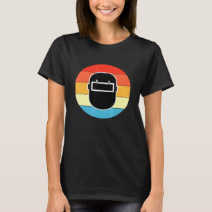 Mannen grote lashelm motief lasser des t-shirt