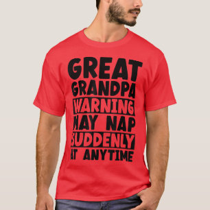 Mannen Grote Opa Waarschuwing kan elke keer weer v T-shirt