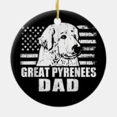 Mannen Grote Pyreneeën Pap Cool  Retro Proud Keramisch Ornament (Achterkant)