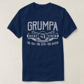Mannen Grumpa Beste nr T-shirt (Design voorkant)