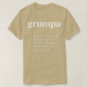 Mannen Grumpa-definitie Funny Noun Grandpa T-shirt (Design voorkant)