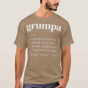 Mannen Grumpa-definitie Funny Noun Grandpa T-shirt