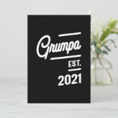 Mannen Grumpa Est. 2021 Kaart (Staand voorkant)