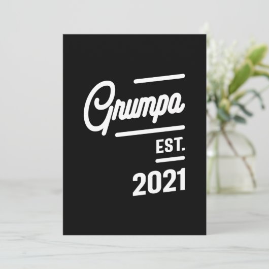 Mannen Grumpa Est. 2021 Kaart (Staand voorkant)