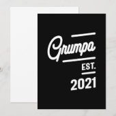 Mannen Grumpa Est. 2021 Kaart (Voorkant / Achterkant)