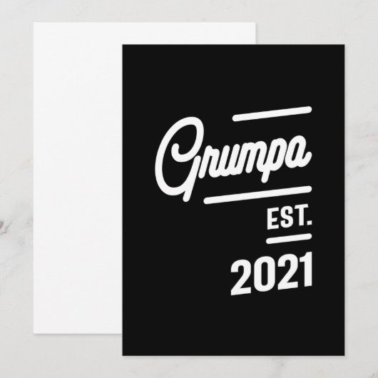 Mannen Grumpa Est. 2021 Kaart (Voorkant / Achterkant)