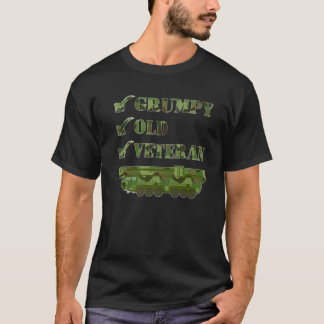 Mannen Grumpy Old Veteran ICBM Missile Veteran Pro T-shirt