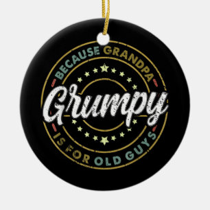 Mannen GRUMPY omdat opa voor OUDE GYS is Keramisch Ornament