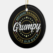 Mannen GRUMPY omdat opa voor OUDE GYS is Keramisch Ornament (Links)