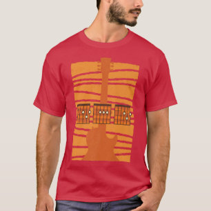 Mannen Guitar Dad DAD Chords Tab Musician Guitaris T-shirt
