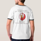 Mannen Guitar Dragon Dojo Ringer T-Shirt (Achterkant volledig)
