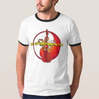 Mannen Guitar Dragon Dojo Ringer T-Shirt