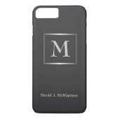 Mannen Gunmetal Grey Monogram Executive Hoesje (Achterkant)