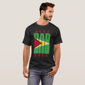 Mannen Guyanese papa Fathers Day Guyana T-shirt (Voorkant volledig)