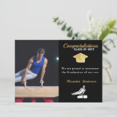 Mannen Gymnast Moderne Foto afstuderen klasse 2022 Aankondiging (Staand voorkant)