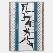 Mannen Gymnastics Throw Blanket met zijn naam Deken (Voorkant Verticaal)