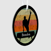 Mannen Gymnastiek Gymnast Sunset Custom Kerstmis Ornament (voorkant)