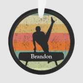 Mannen Gymnastiek Gymnast Sunset Custom Kerstmis Ornament (voorkant)