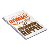 Mannen Gymnastiek Jongen Gymnast Hands Ripped Ring Notitieboek (Rechterzijde)