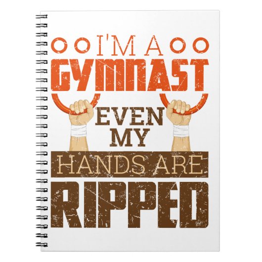 Mannen Gymnastiek Jongen Gymnast Hands Ripped Ring Notitieboek (Voorkant)