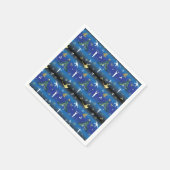 Mannen gymnastiek kerstboom sneeuwvlok servet (Hoek)