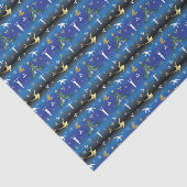 Mannen gymnastiek kerstboom sneeuwvlok tissuepapier (Detail)