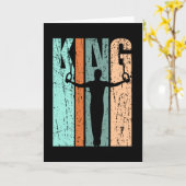 Mannen gymnastiek Koning Retro Verstoorde verjaard Kaart (Gele Bloem)