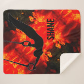 Mannen-gymnastiek - Lava Destructive Blanket Sherpa Deken (Voorkant (horizontaal))