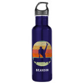 Mannen gymnastiek Mannelijk op Pommel Horse Sunset Waterfles (Voorkant)