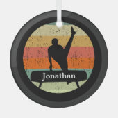 Mannen gymnastiek Mannelijke gymnast Aangepast ker Glas Ornament (Voorkant)