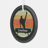 Mannen gymnastiek Mannelijke gymnast Aangepast ker Glas Ornament (Voorkant links)