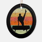 Mannen gymnastiek Mannelijke gymnast bij zonsonder Keramisch Ornament (Links)