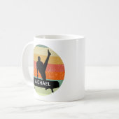 Mannen gymnastiek Mannelijke Gymnast Sunset Custom Koffiemok (Voorkant links)