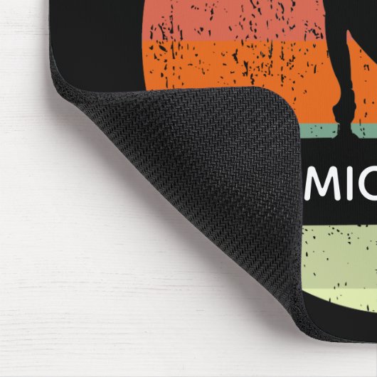 Mannen gymnastiek Mannelijke Gymnast Sunset Monogr Muismat (Hoek)