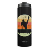 Mannen gymnastiek Mannelijke Gymnast Zonnezonsonde Thermosbeker (Voorkant)