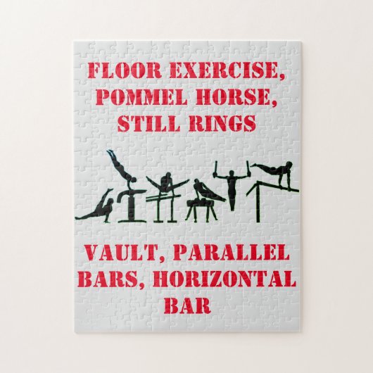 Mannen Gymnastiek Puzzel voor Jongens! Legpuzzel (Verticaal)