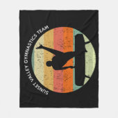 Mannen Gymnastiek Team Pommel Horse Sunset Custom Fleece Deken (Voorkant)