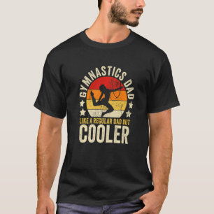 Mannen gymnastiek vader als een gewone vader, maar t-shirt