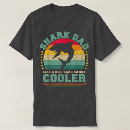 Mannen haaienvader als een gewone vader, maar koel t-shirt (Design voorkant)