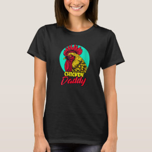 Mannen haan papa gevogelte boer kip papa vet t-shirt