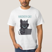 Mannen Hacker cat T-shirt (Voorkant)