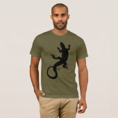 Mannen hagedis T-shirt Cool Reptile Lizard Art Shi (Voorkant volledig)