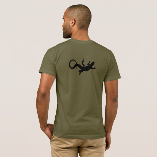 Mannen hagedis T-shirt Cool Reptile Lizard Art Shi (Achterkant volledig)