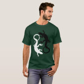 Mannen hagedis T-shirt Cool Reptile Lizard Art Shi (Voorkant volledig)