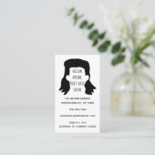 Mannen Hair Salon Barber Hipster Mullet Visitekaartje (Staand voorkant)