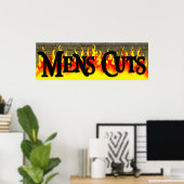 Mannen Haircut Salon Poster (Thuiskantoor)
